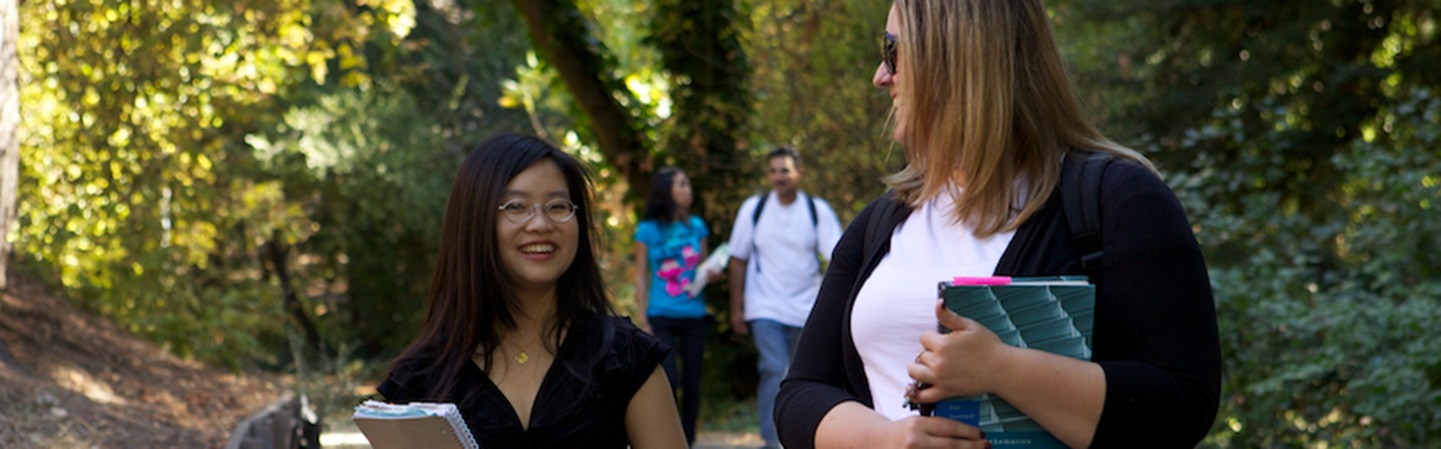 Students walking