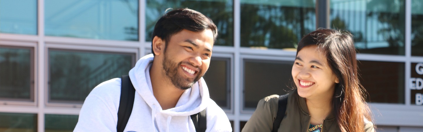 students outside