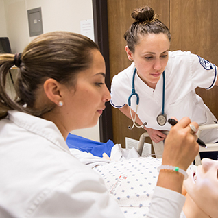 Nursing students training for careers