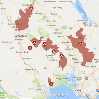 map of bay area wildfires.