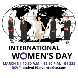 International Women's Day at Contra Costa College, March 8 at 10:30 a.m. in GE 225.