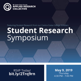 Student Research Symposium May 9, 2019, from 4:40 p.m. to 7:00 p.m. RSVP at http://bit.ly/2Trq9rn