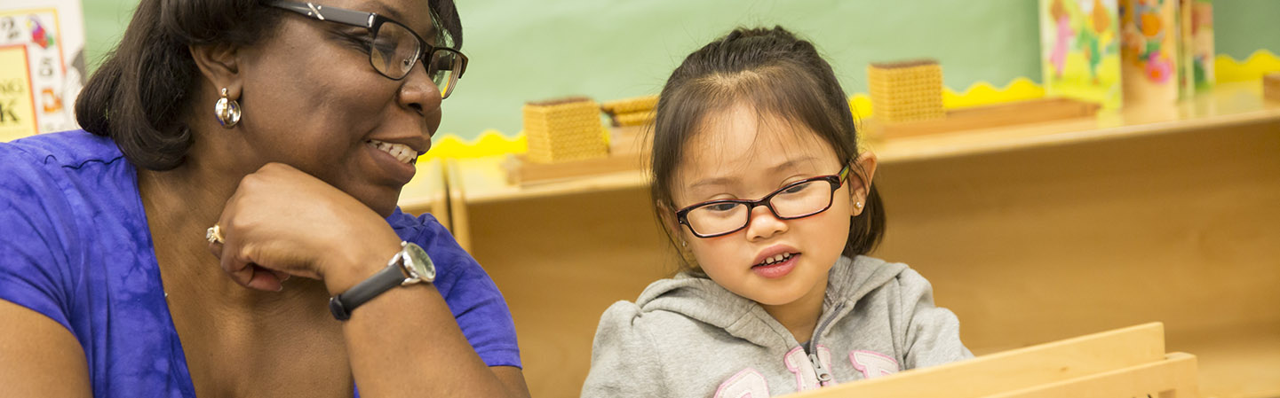 Students in the Early Learning Center.