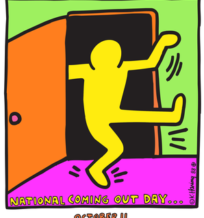 National Coming Out Day Logo by K Haring