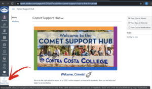 Screenshot of Comet Support Hub