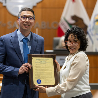 Professor Wong with the Mayor of San Pablo