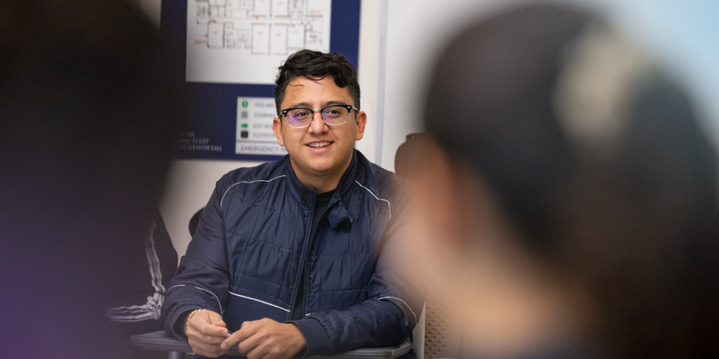 Student in classroom