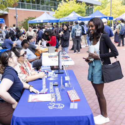 Students at campus event.