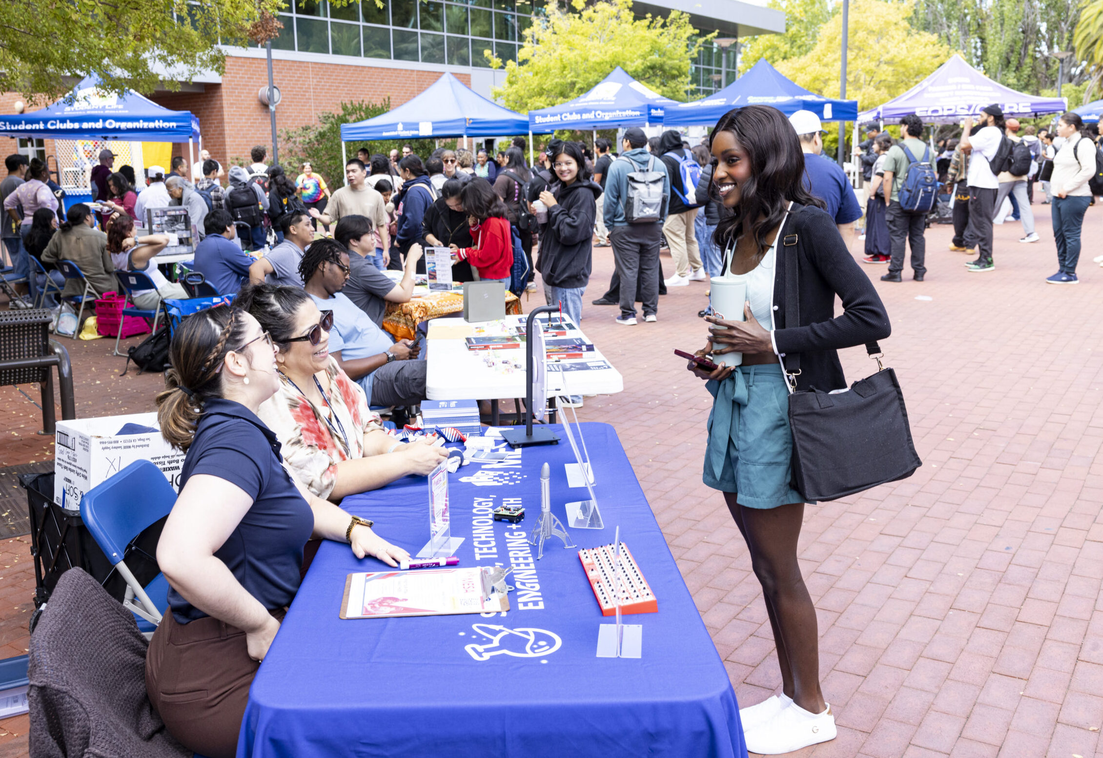 Students at campus event.
