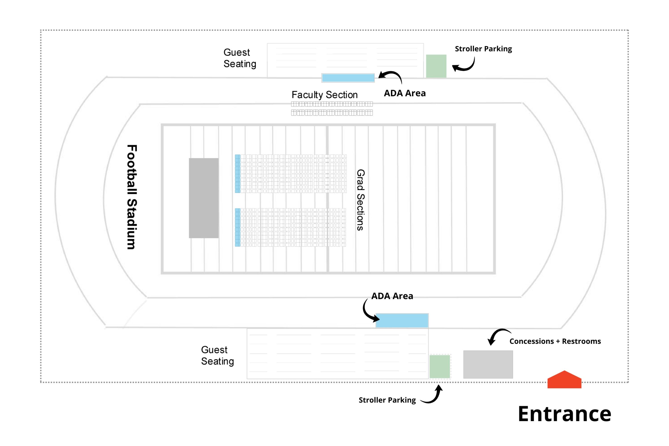 Comet Stadium seating for graduation